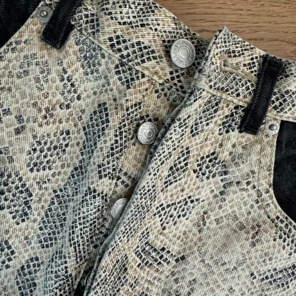 EUC VINTAGE 90s JORDACHE High Waisted Denim Shorts - Black & Snakeskin - Size 25 - Picture 9 of 9